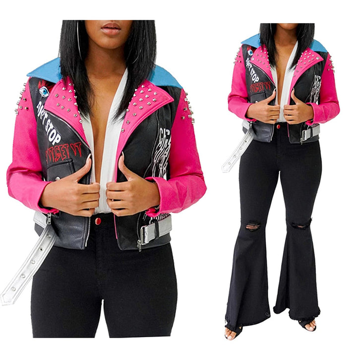 Drune | Sieh das Licht Fuchsia bedruckte Jacke