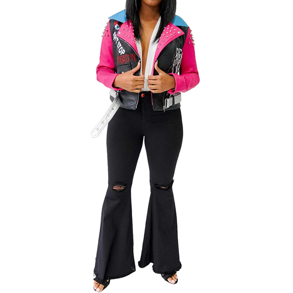 Drune | Sieh das Licht Fuchsia bedruckte Jacke
