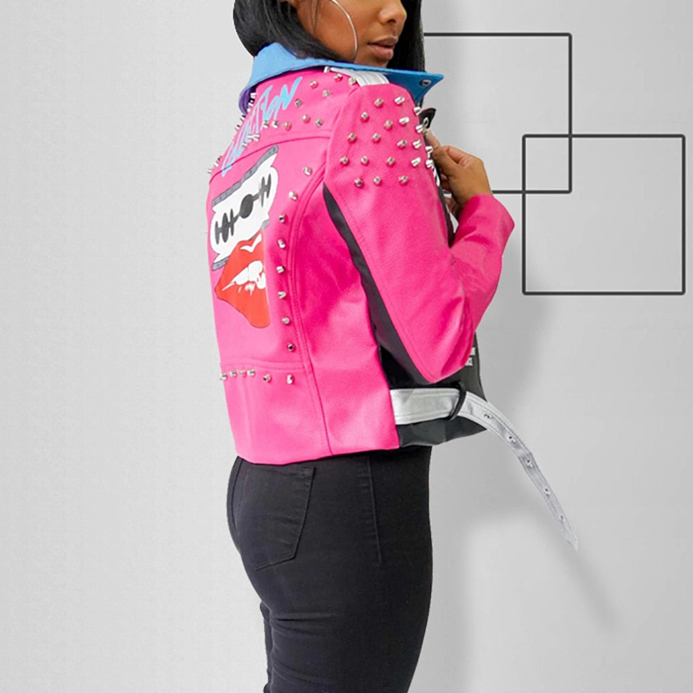 Drune | Sieh das Licht Fuchsia bedruckte Jacke