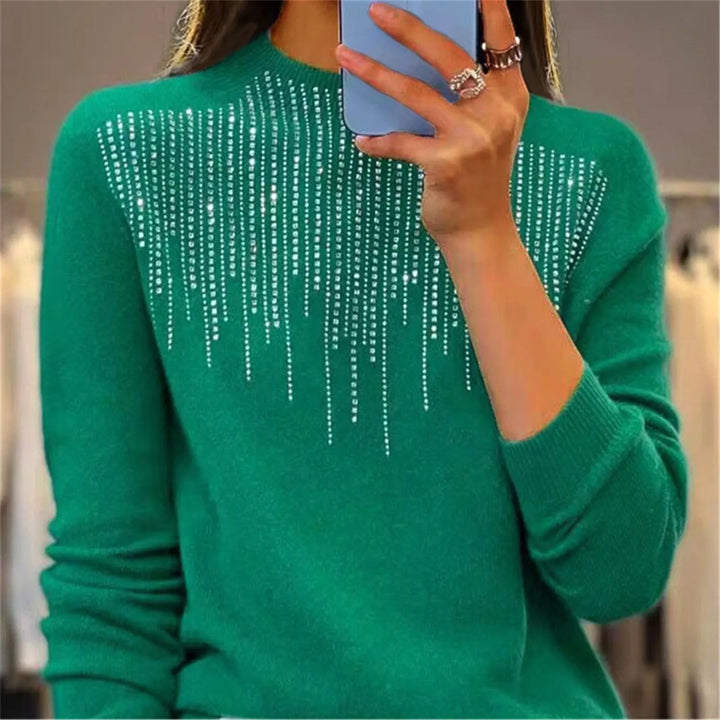 Drune | Pullover - Halbrollkragen & Pailletten - Chic & Bequem
