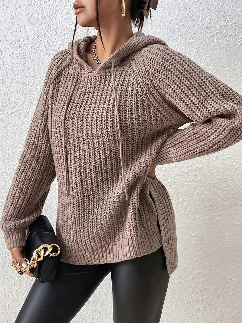 Drune | Lässiger Strick-Kapuzenpullover