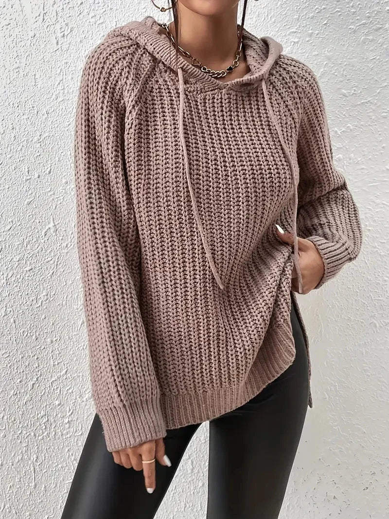 Drune | Lässiger Strick-Kapuzenpullover