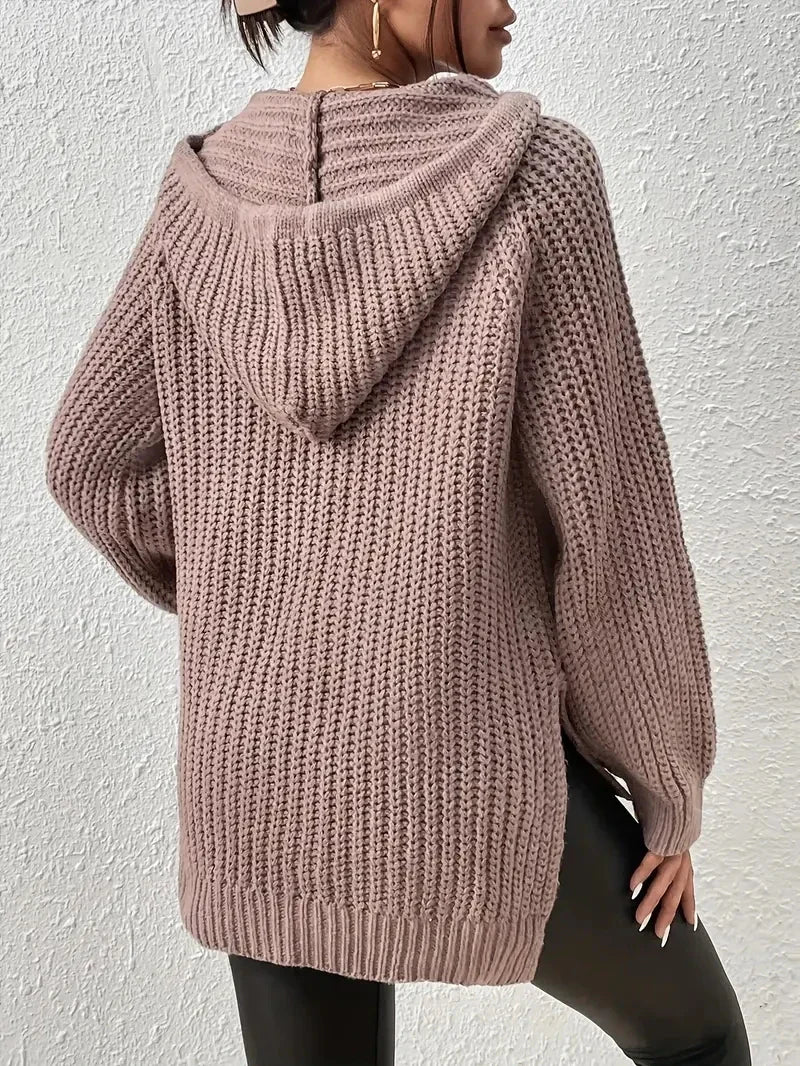 Drune | Lässiger Strick-Kapuzenpullover