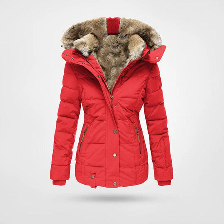 Drune | Damen Winterjacke mit Fleece Futter und Kapuze
