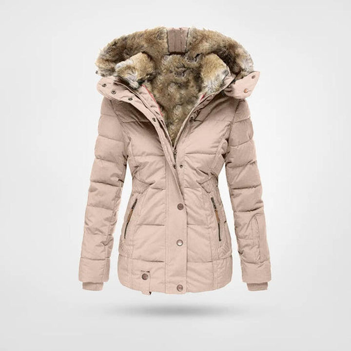Drune | Damen Winterjacke mit Fleece Futter und Kapuze