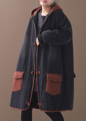Drune | zwei Taschen Feine Wintermäntel Drune | roter Kapuzen-Baggy-Mantel