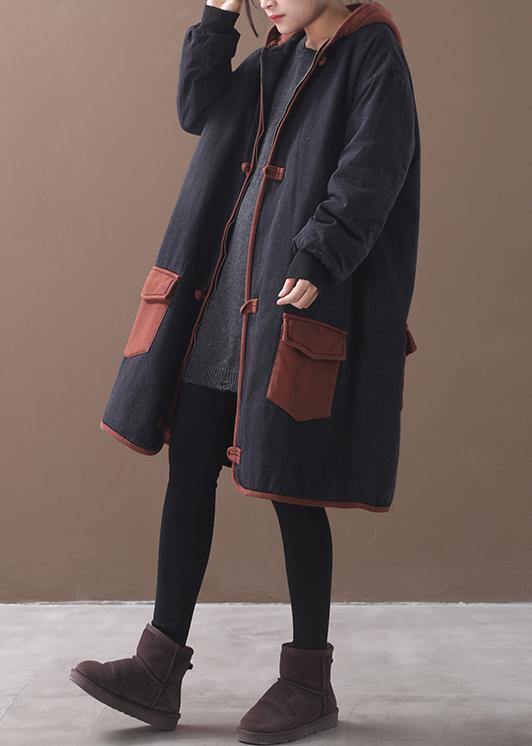Drune | zwei Taschen Feine Wintermäntel Drune | roter Kapuzen-Baggy-Mantel