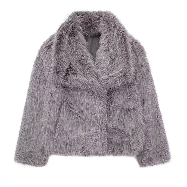 Drune | Kurz geschnittene Faux-Fur-Jacke mit übergroßem Kragen