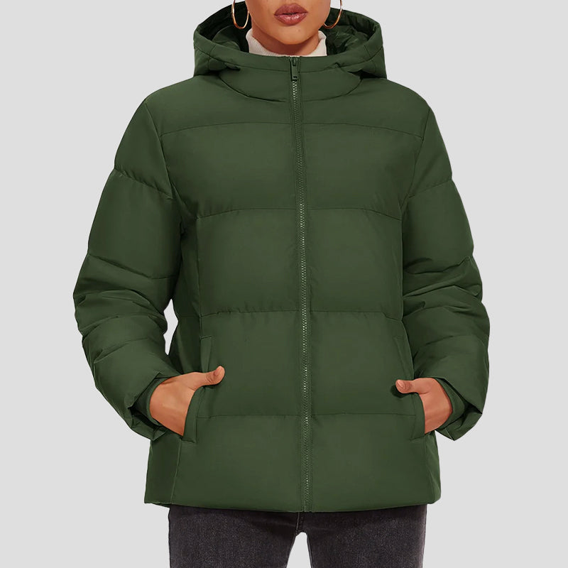Drune | Daunen-Pufferjacke mit Kapuze und wasserabweisendem Obermaterial