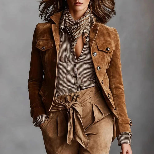 Drune | Kunstlederjacke mit Brusttaschen