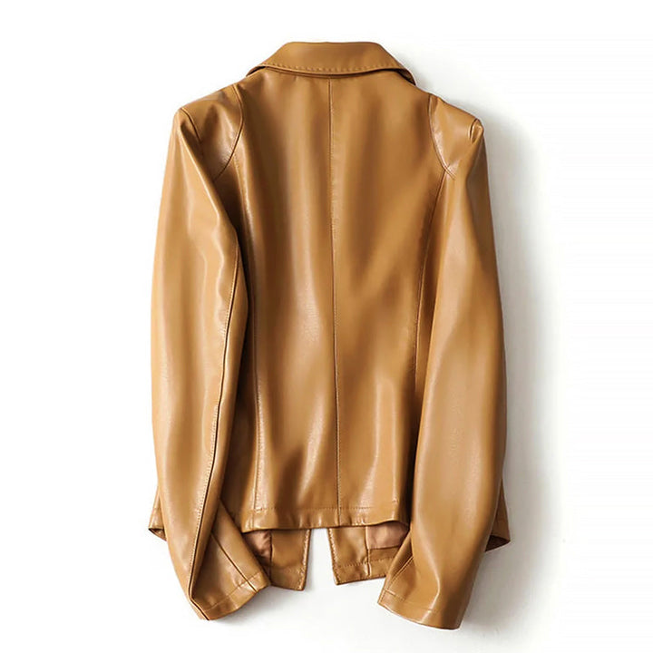 Drune | Echtes Leder Ein-Knopf Blazer Jacke