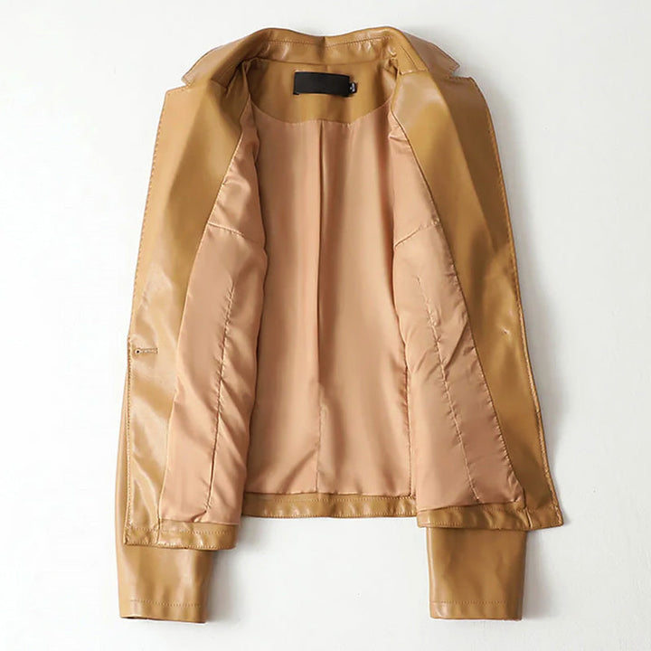 Drune | Echtes Leder Ein-Knopf Blazer Jacke