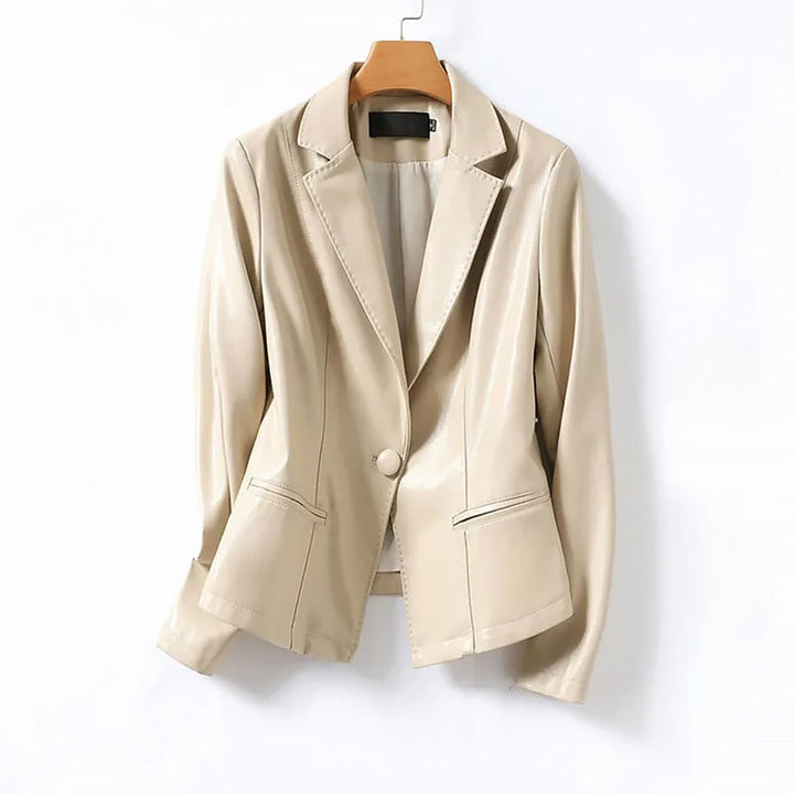 Drune | Echtes Leder Einreiher Blazer Jacke