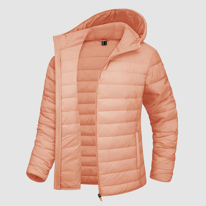 Drune | Kapuzen-Pufferjacke mit Reißverschlusstaschen