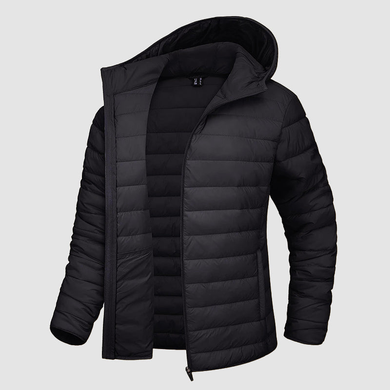 Drune | Kapuzen-Pufferjacke mit Reißverschlusstaschen