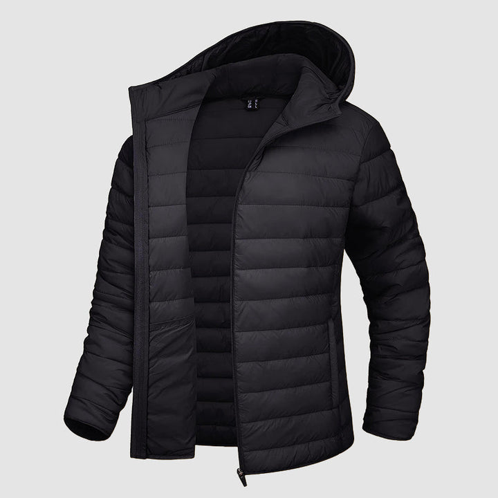 Drune | Kapuzen-Pufferjacke mit Reißverschlusstaschen