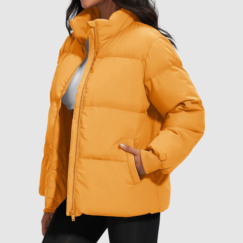 Drune | Midikurz Daunenpufferjacke mit Stehkragen