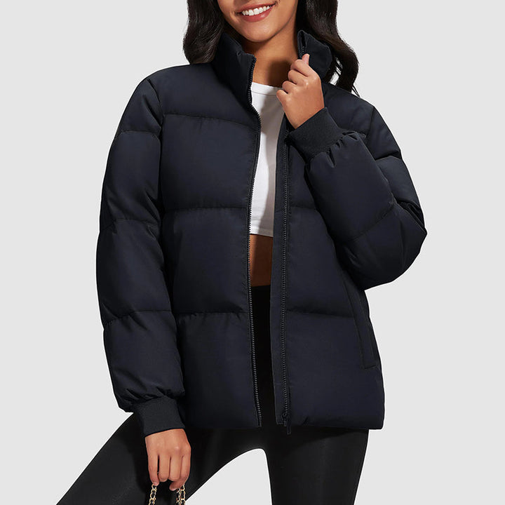 Drune | Midikurz Daunenpufferjacke mit Stehkragen