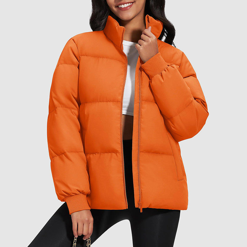 Drune | Midikurz Daunenpufferjacke mit Stehkragen