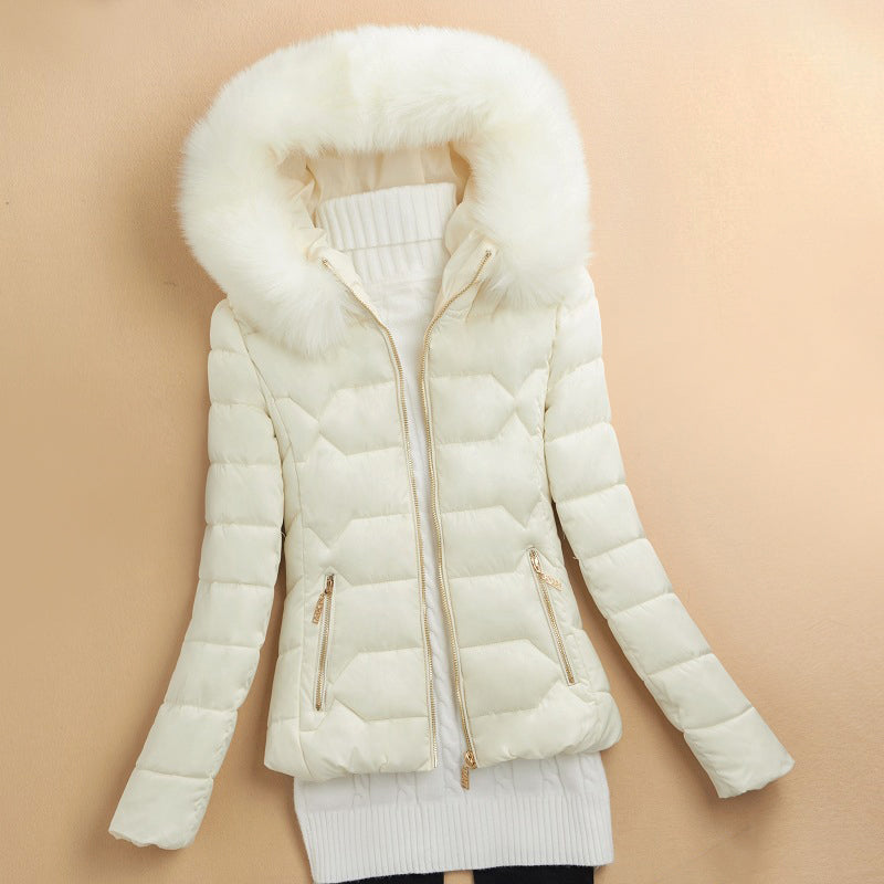 Drune | Winter Puffer-Jacke mit Fell-Style Kapuzenverzierung
