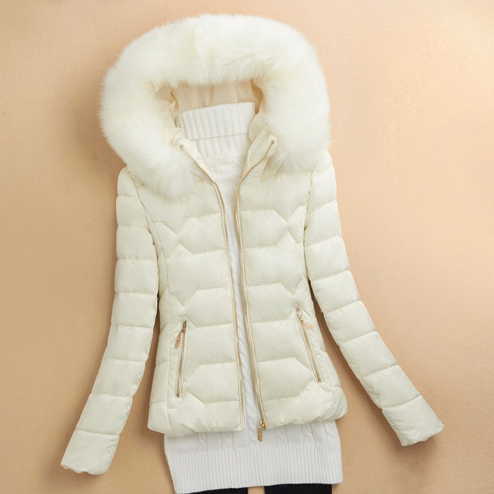 Drune | Winter Puffer-Jacke mit Fell-Style Kapuzenverzierung