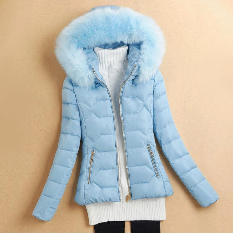 Drune | Winter Puffer-Jacke mit Fell-Style Kapuzenverzierung