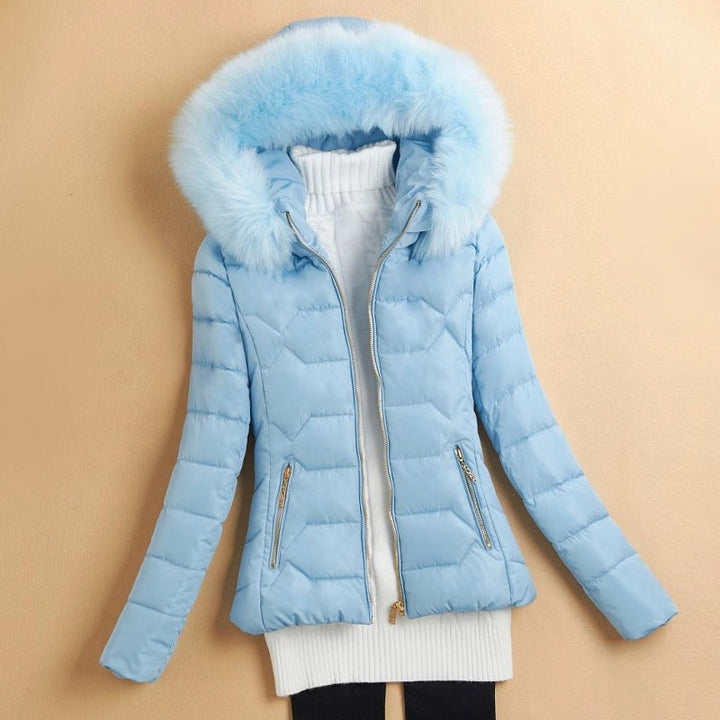 Drune | Winter Puffer-Jacke mit Fell-Style Kapuzenverzierung
