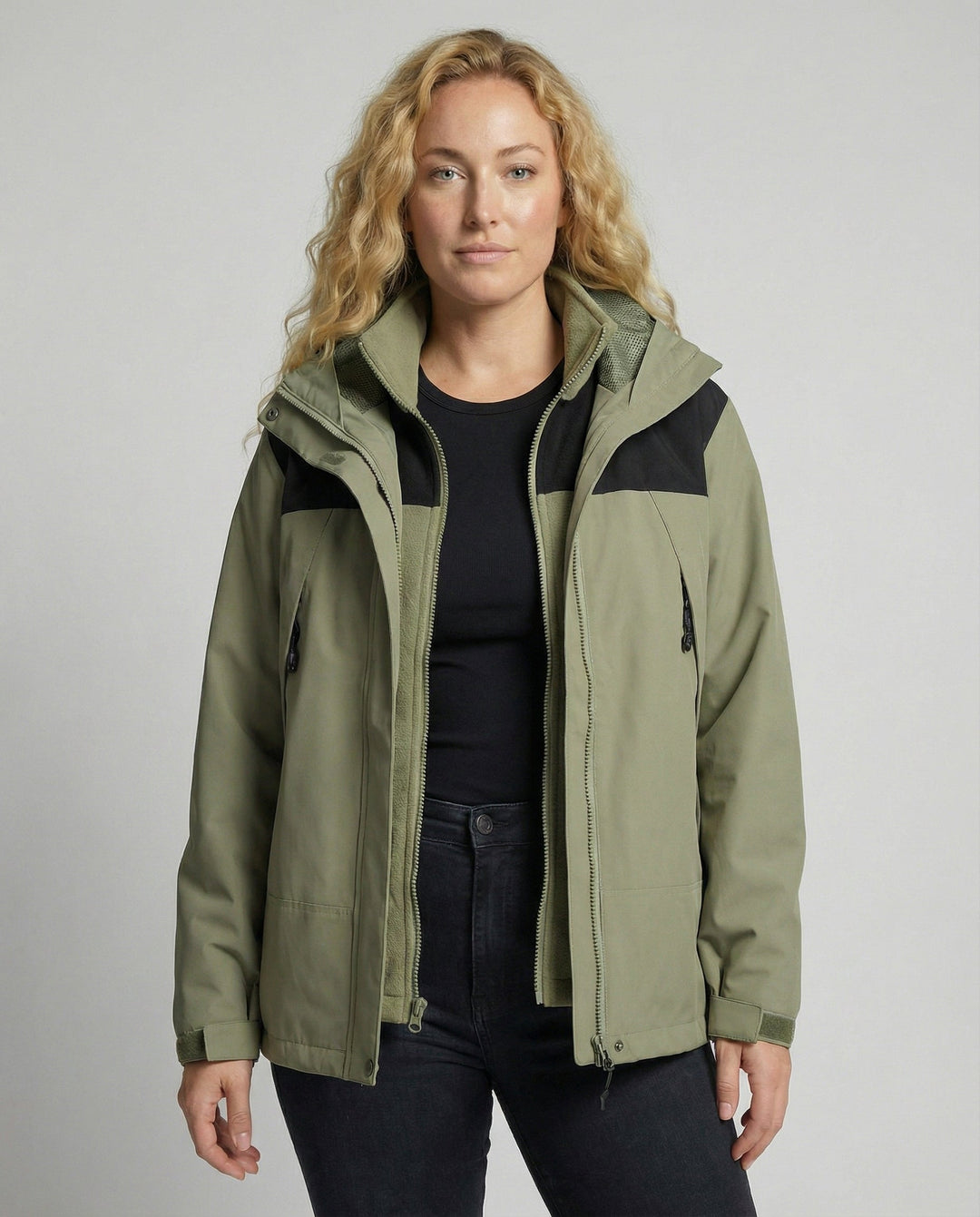 Warme Damen Winterjacke Fleece | Drune