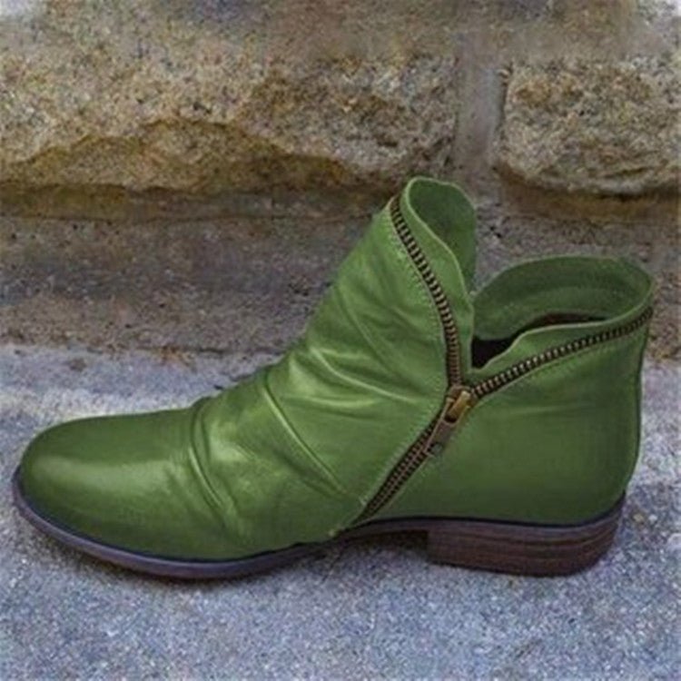 Drune | Damen schwarze Ankle Boots mit Reißverschluss trendy & vielseitig