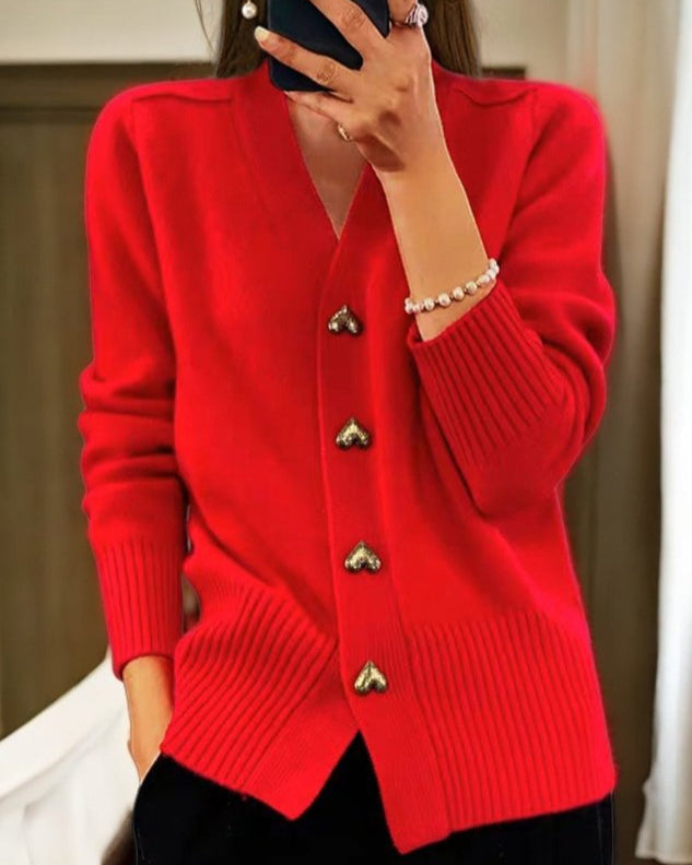 Drune | Damen Schwarzer Langer Cardigan für Gemütliches Herbst-Layering