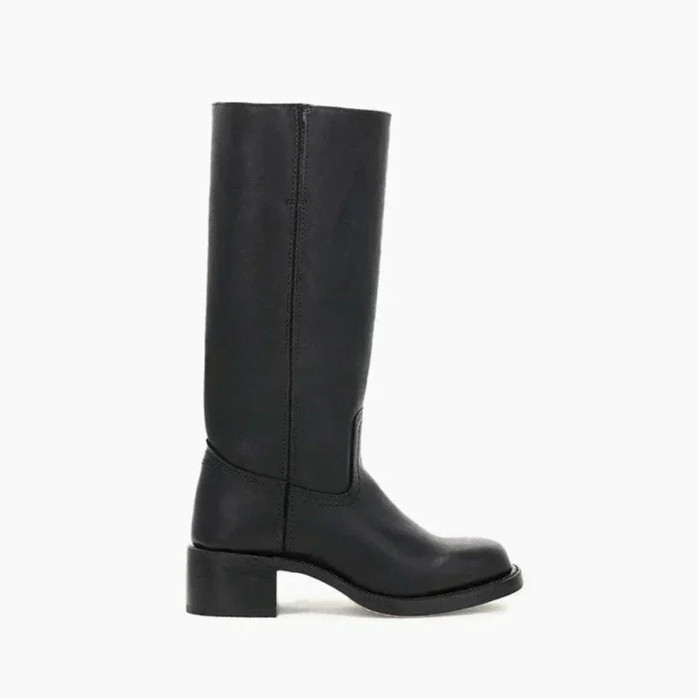 Klassische Damenstiefel Mit Blockabsatz Für Damen Drune