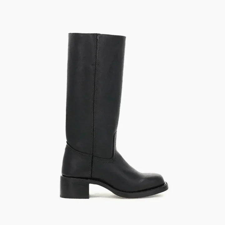 Klassische Damenstiefel Mit Blockabsatz Für Damen Drune