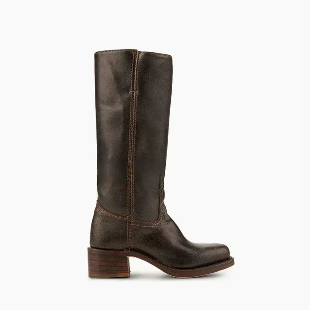 Klassische Damenstiefel Mit Blockabsatz Für Damen Drune