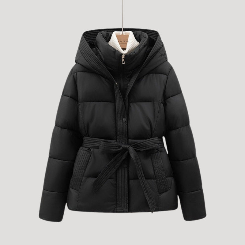 Drune | Damen Daunenjacke, mit Kapuze, mit Gürtel - Winter