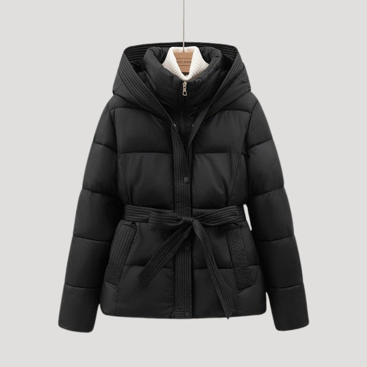 Drune | Damen Daunenjacke, mit Kapuze, mit Gürtel - Winter