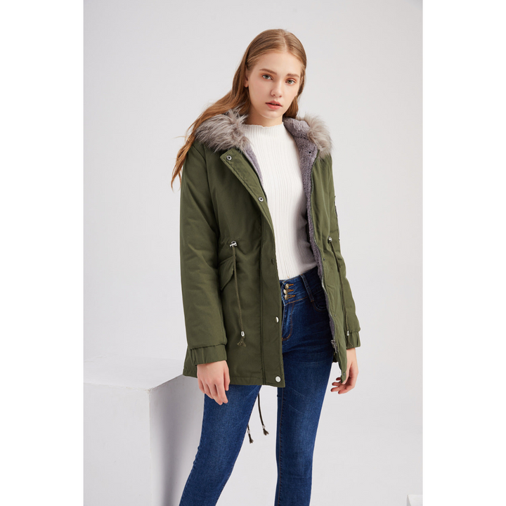 Drune | Damen Warme Kapuzenparka Winterjacke