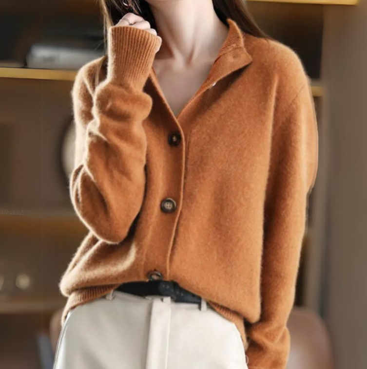 Drune | Damen Lange Weiße Strickjacke Weiches, Bequemes Schichtungsteil