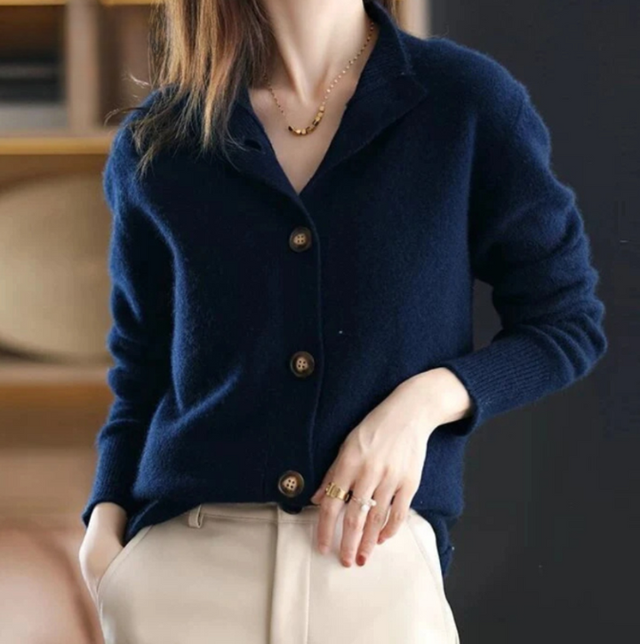 Drune | Damen Lange Weiße Strickjacke Weiches, Bequemes Schichtungsteil