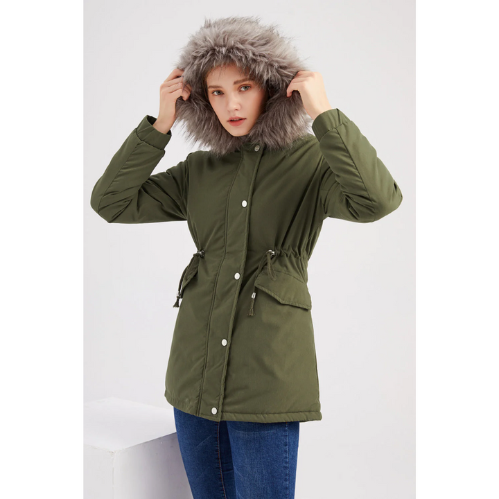Drune | Damen Button-Down Parka Winterjacke