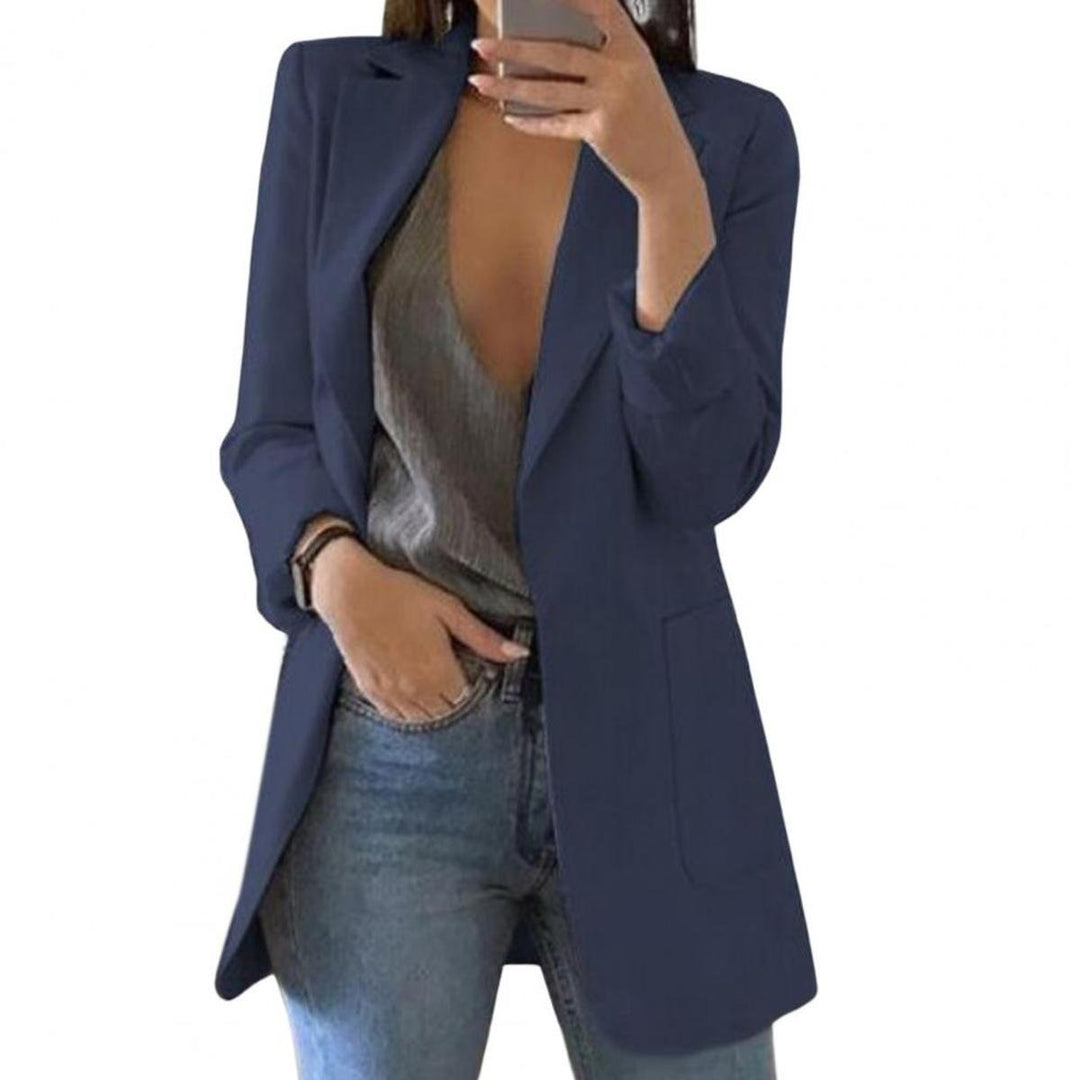 Drune | Damen Herbst Blazer Jacke mit Großen Taschen