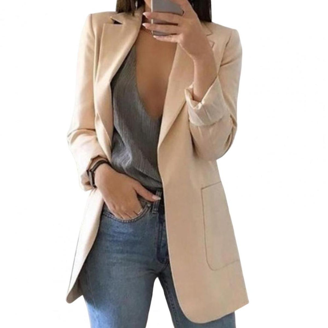 Drune | Damen Herbst Blazer Jacke mit Großen Taschen