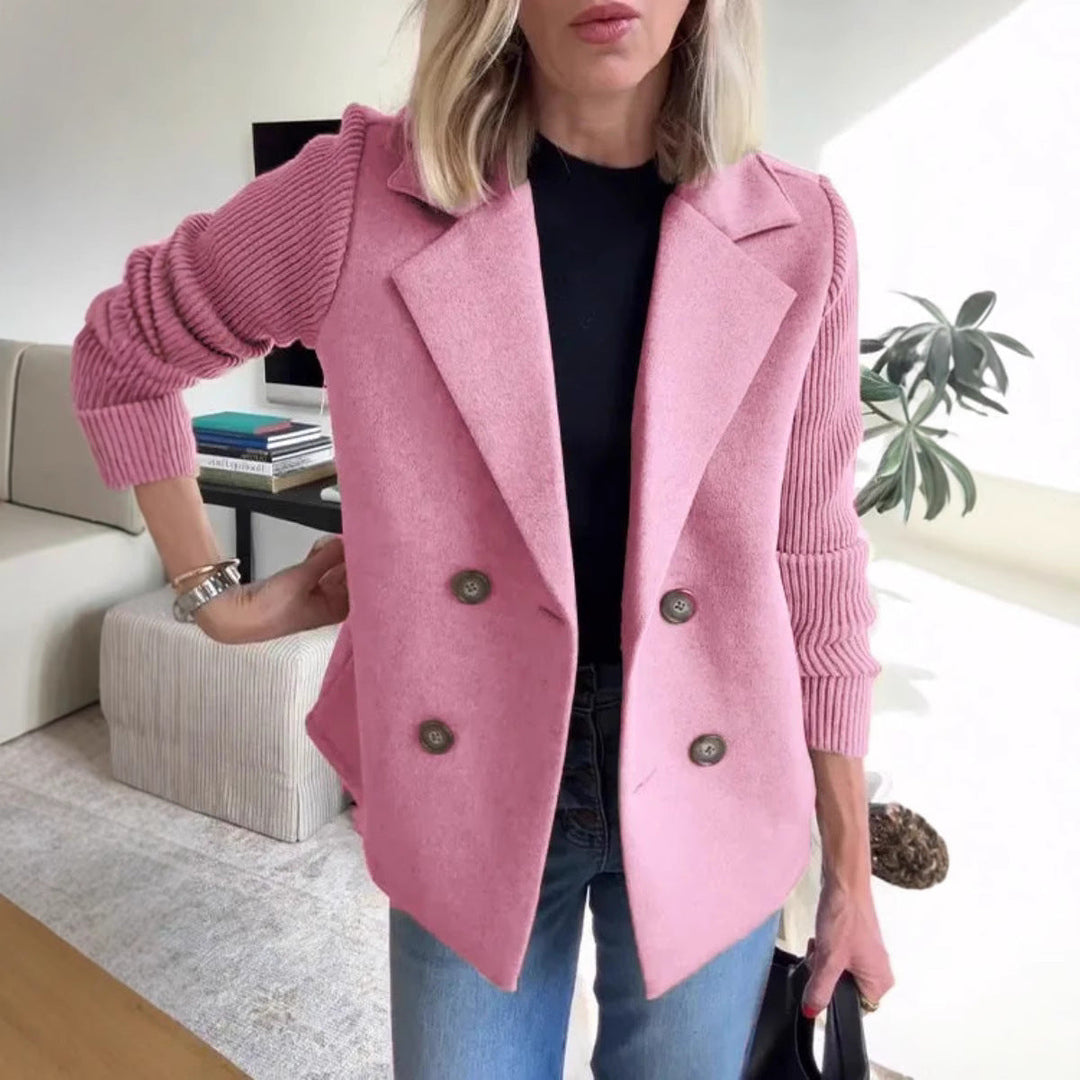 Drune | Damen Blazerjacke mit Puffärmeln Wollmischung