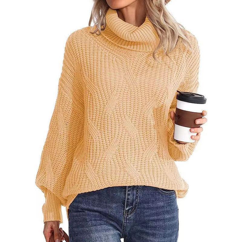 Drune | Pullover - Damen Winter Kabelstrick Rollkragenpullover