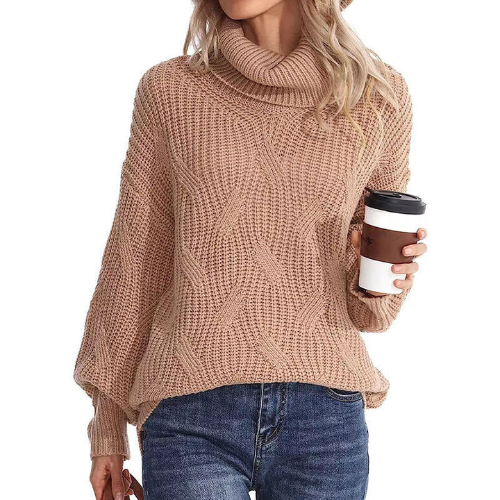 Drune | Pullover - Damen Winter Kabelstrick Rollkragenpullover