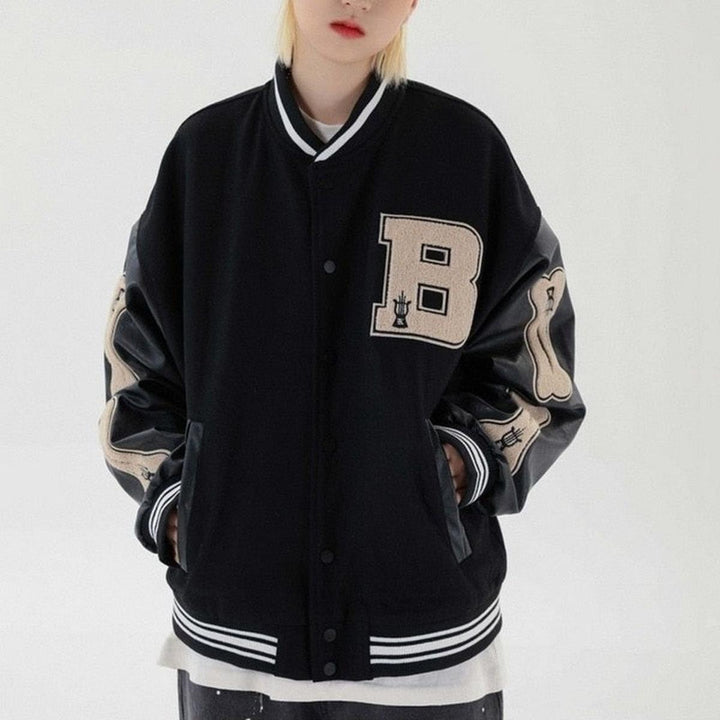 Drune | Damen Classic Baseballjacke mit Elastischen Bündchen