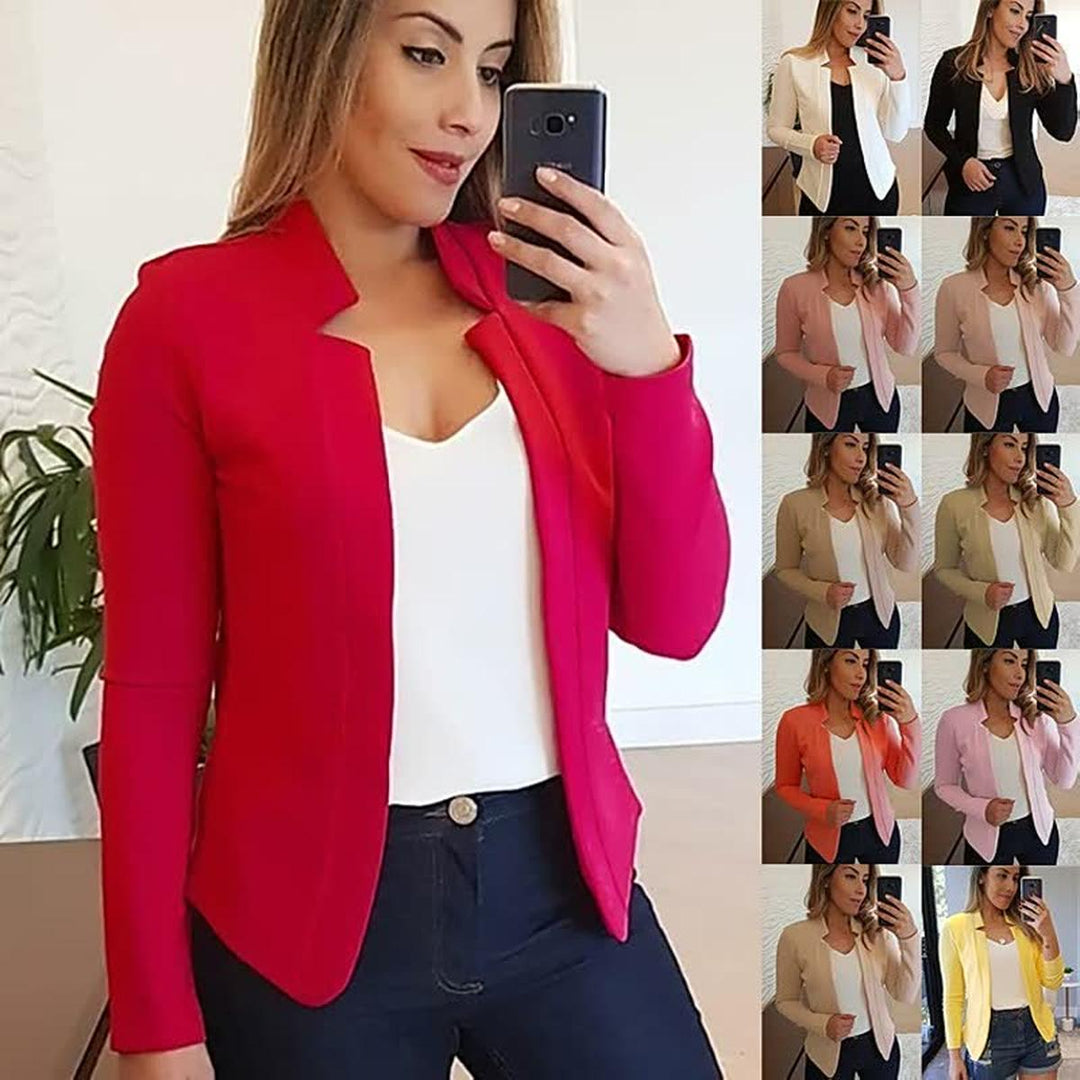 Drune | Damen Klassischer Blazer Premium Stoff Formelle Kleidung
