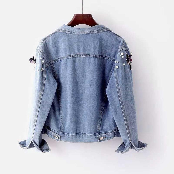 Drune | Damen Klassische Denimjacke mit Lockerer Passform