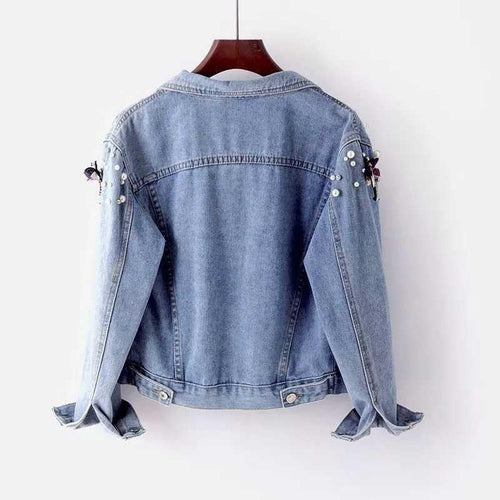 Drune | Damen Klassische Denimjacke mit Lockerer Passform