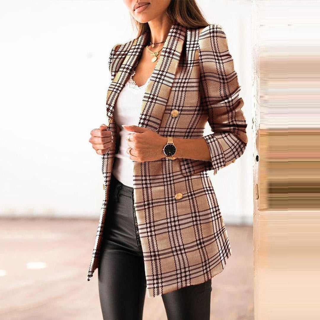 Drune | Damen Klassischer Maßgeschneiderter Blazer mit Taschen