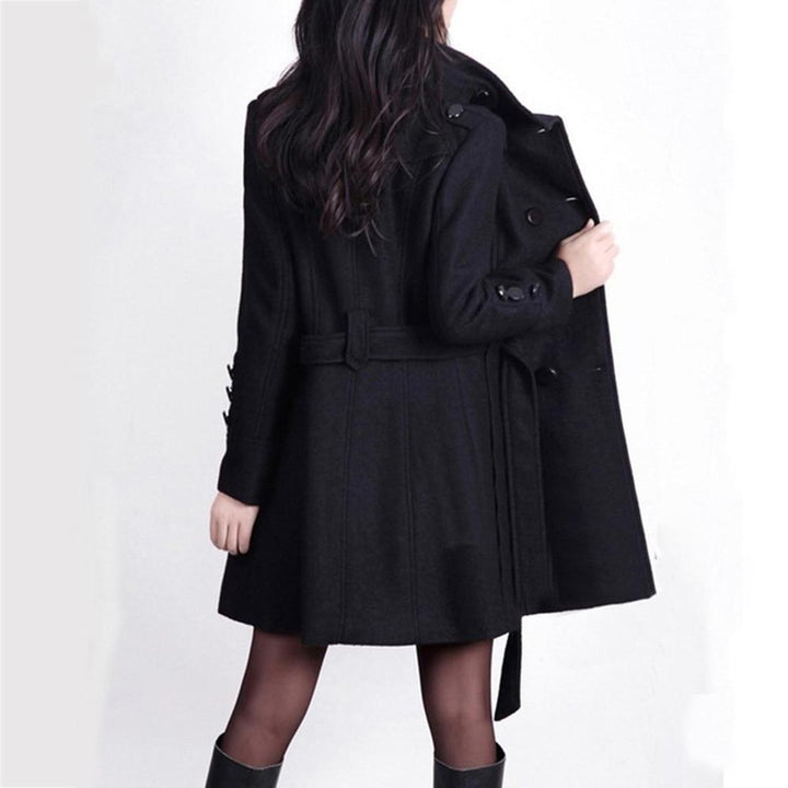 Drune | Damen Klassischer Trenchcoat mit Verstellbarem Gürtel